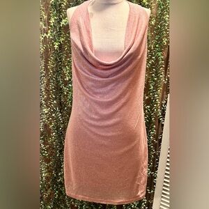 NWT Elegant Pink Draped Women's Dress